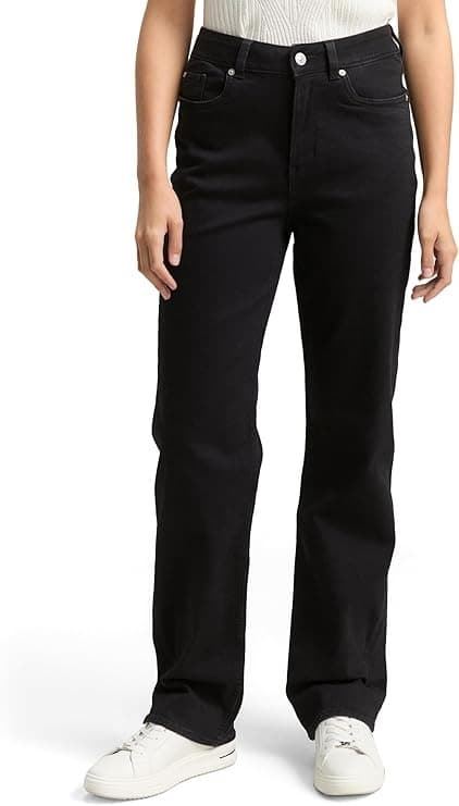 Pantalón Negro Denim Ttelin Straight Tom Tailor 1048910 10270 - Imagen 1