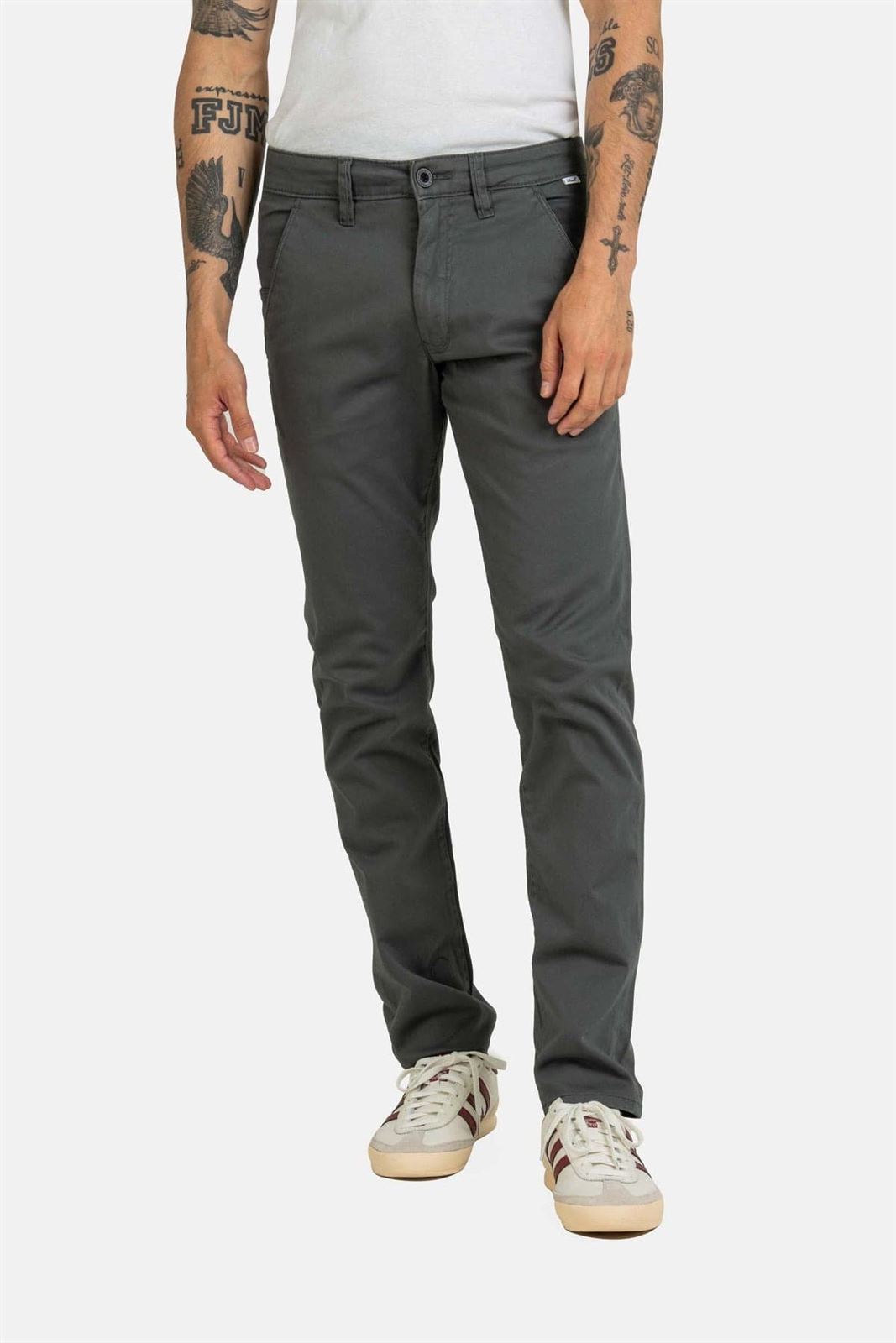 Pantalón Reell Flex Trtapered Chino Vulcan Grey RE3641 - Imagen 1