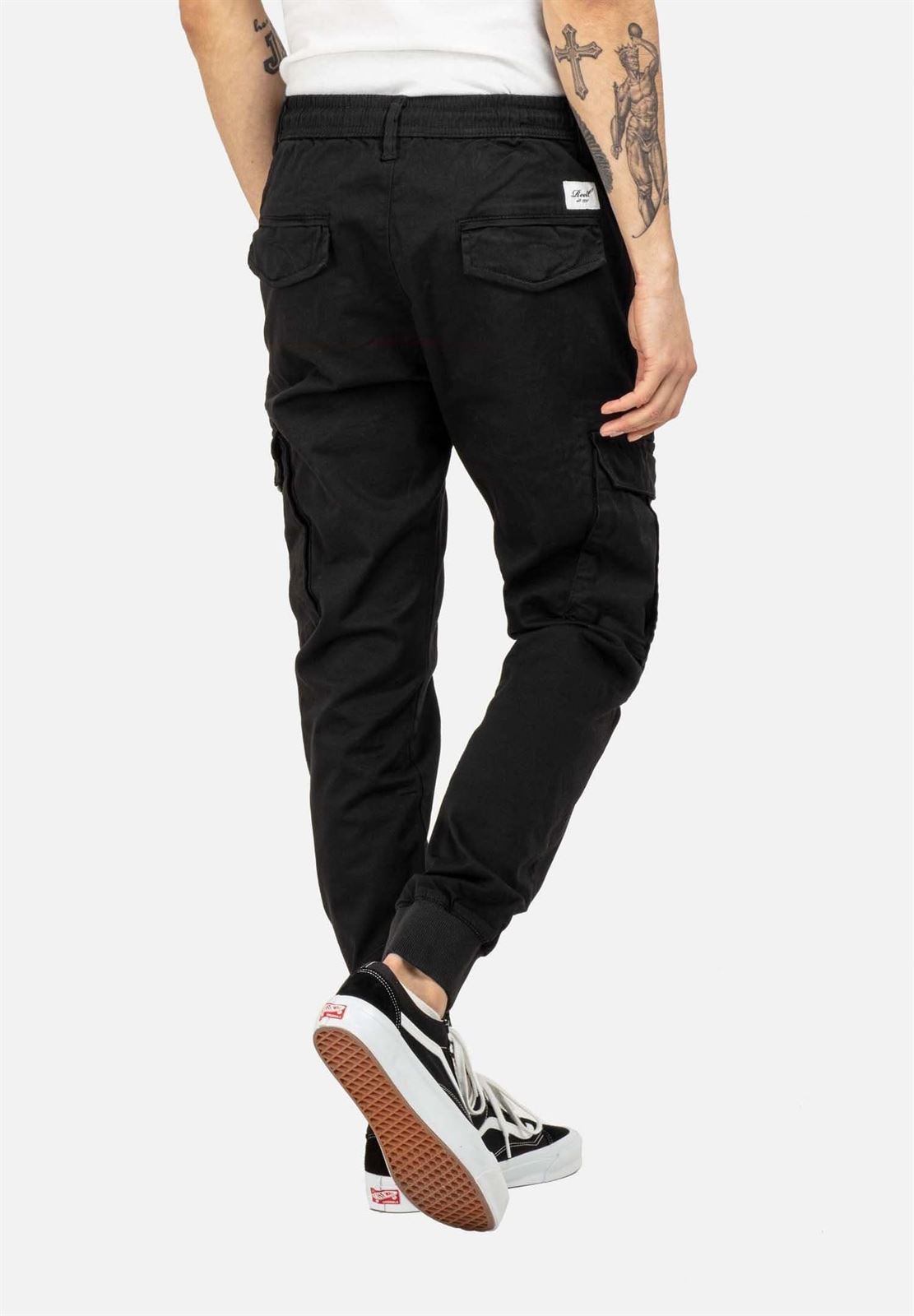 Pantalón Reell REFLEX CARGO LW 3359 BLACK - Imagen 2