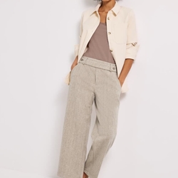Pantalón Street One Straight Leg Melange Malted Beige 379687 26916 - Imagen 1