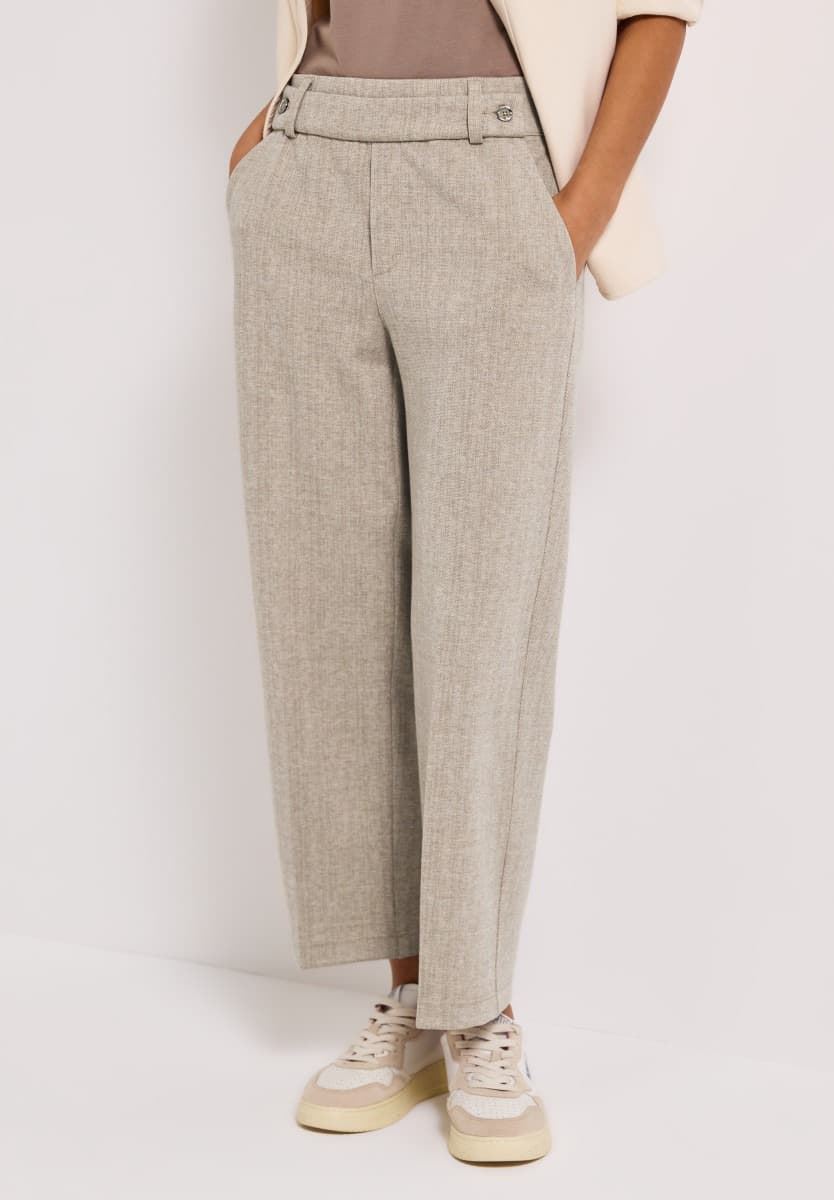 Pantalón Street One Straight Leg Melange Malted Beige 379687 26916 - Imagen 4