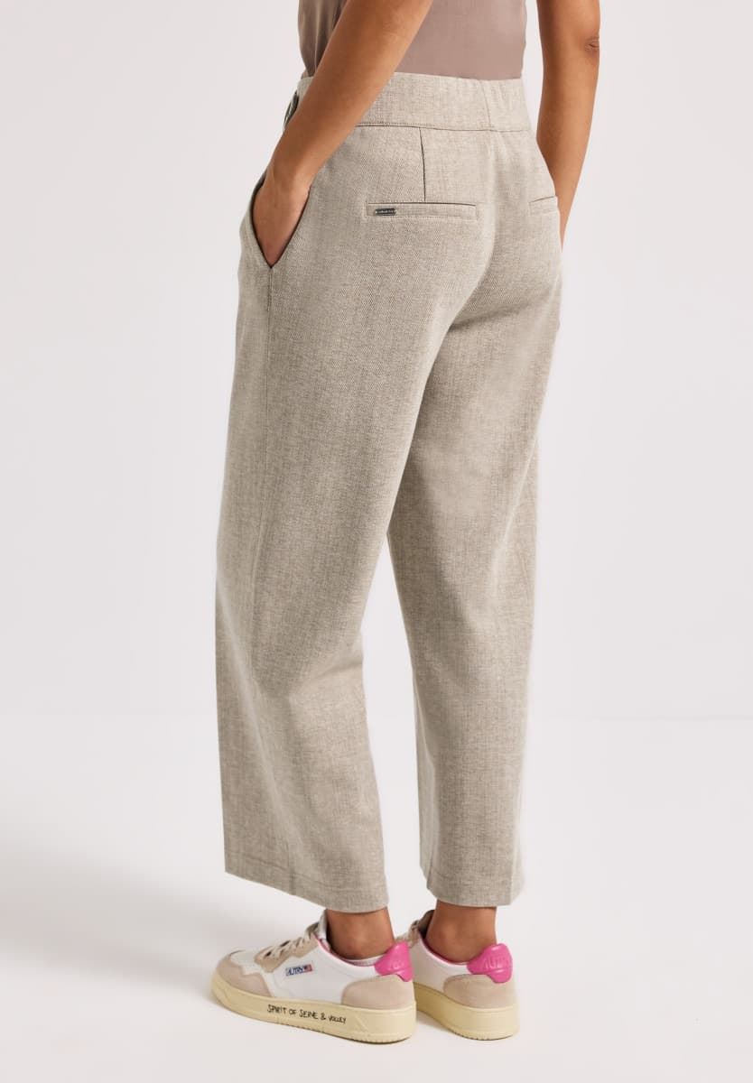 Pantalón Street One Straight Leg Melange Malted Beige 379687 26916 - Imagen 5