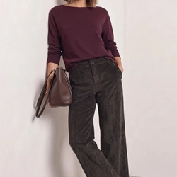 Pantalón Street One Style Amalia Corduroy Black Coffee 380885 17874 - Imagen 1
