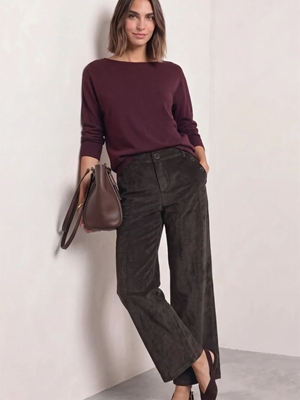 Pantalón Street One Style Amalia Corduroy Black Coffee 380885 17874 - Imagen 1