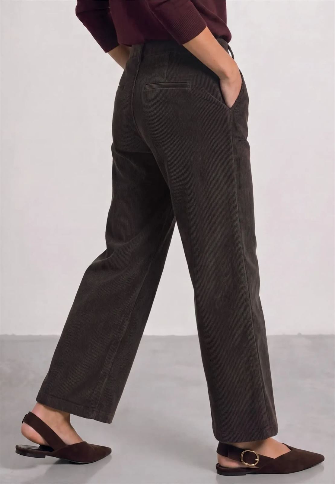 Pantalón Street One Style Amalia Corduroy Black Coffee 380885 17874 - Imagen 2