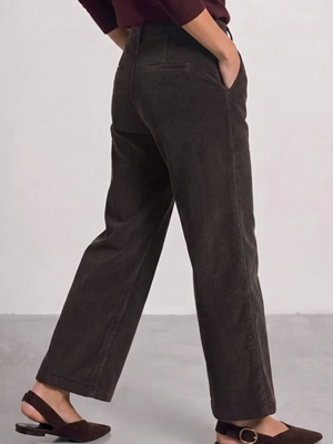 Pantalón Street One Style Amalia Corduroy Black Coffee 380885 17874 - Imagen 2