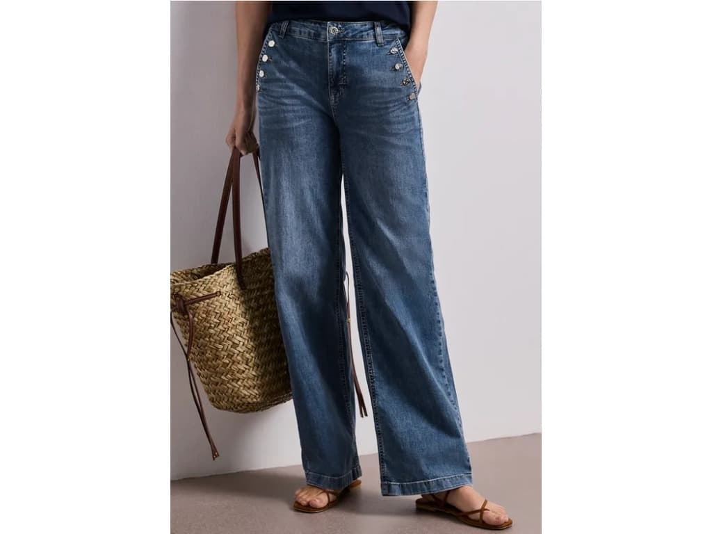Pantalón Street One Style Wide Blue 380973 18085 - Imagen 1
