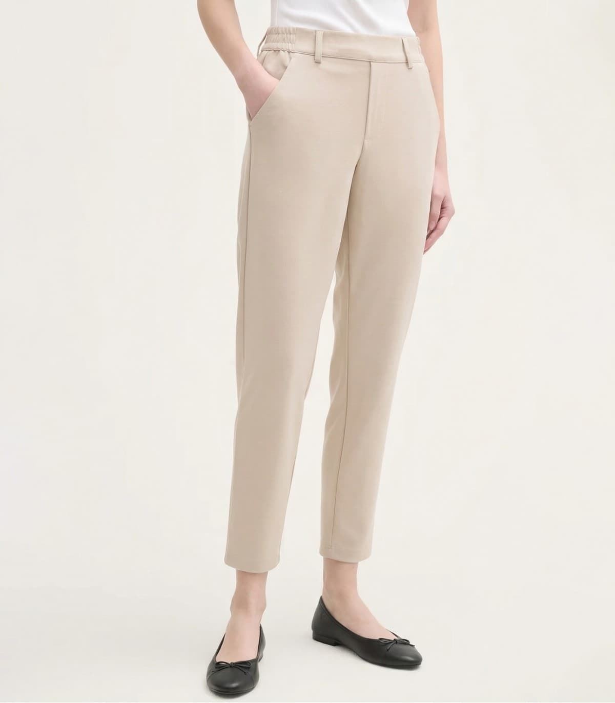 Pantalón TOM TAILOR 1021175 30026 CONSTRUCTED KNITTED PANTS CLOUD GREY - Imagen 1