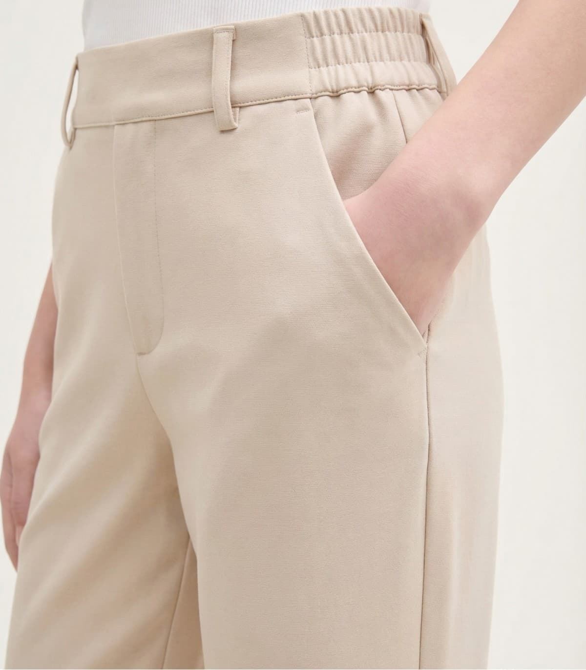 Pantalón TOM TAILOR 1021175 30026 CONSTRUCTED KNITTED PANTS CLOUD GREY - Imagen 3