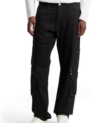 Pantalón Tom Tailor TTwaylen Relaxed Dark Stone Black Denim 1048862 10273 - Imagen 1