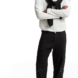 Pantalón Tom Tailor TTwaylen Relaxed Dark Stone Black Denim 1048862 10273 - Imagen 2