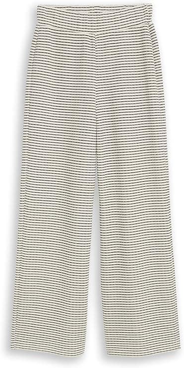 Pantalón Tom Tailor White Black Knit Stripe 1051408 40392 - Imagen 1