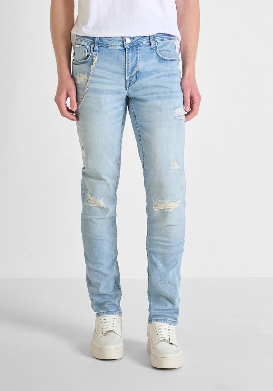 Pantalón Vaquero Antony Morato Jeans Iggy Tapered Fit Blue Denim MMDT00245 FA750591 7010 - Imagen 1