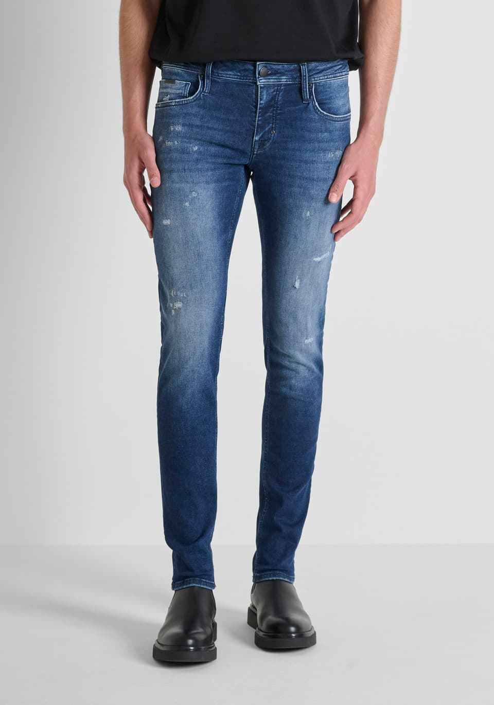 Pantalón Vaquero Antony Morato Ozzy Tapered Blu Denim MMDT00241 FA750611 7010 - Imagen 1
