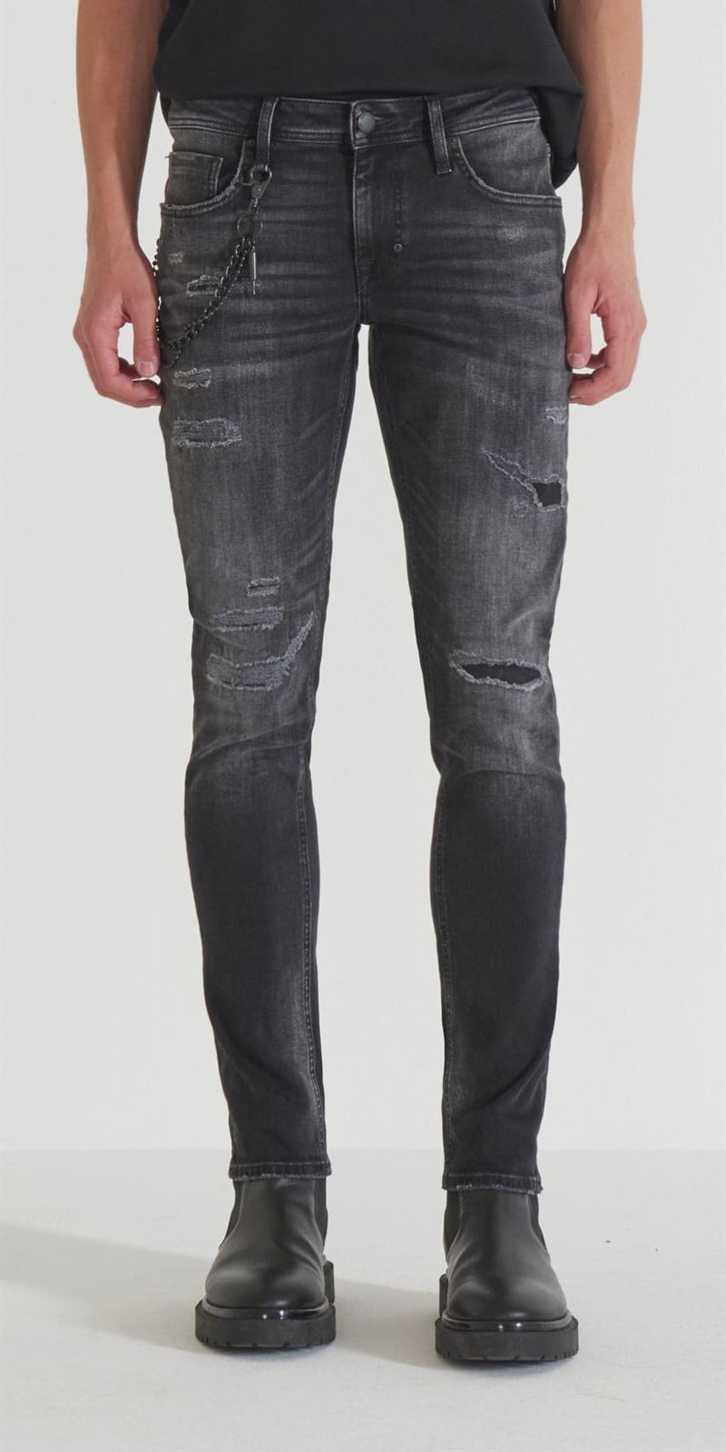 Pantalón Vaquero Antony Morato Tapered Fit Black MMDT00245 FA750538 9000 - Imagen 1