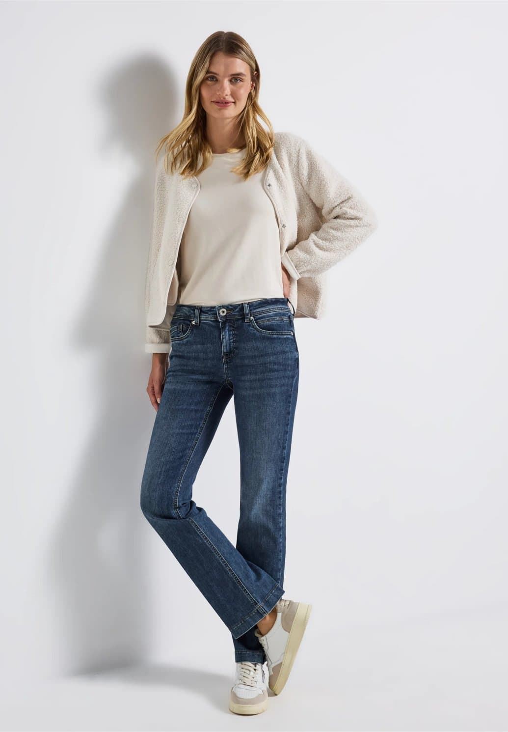 Pantalón Vaquero Street One Bootcut Soft Mid Blue 379664 17359 - Imagen 3