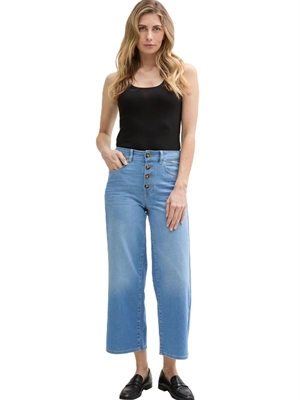 Pantalón Vaquero Tom Tailor Denim Culotte Clean Light Stone Blue Denim 1046584 10112 - Imagen 2