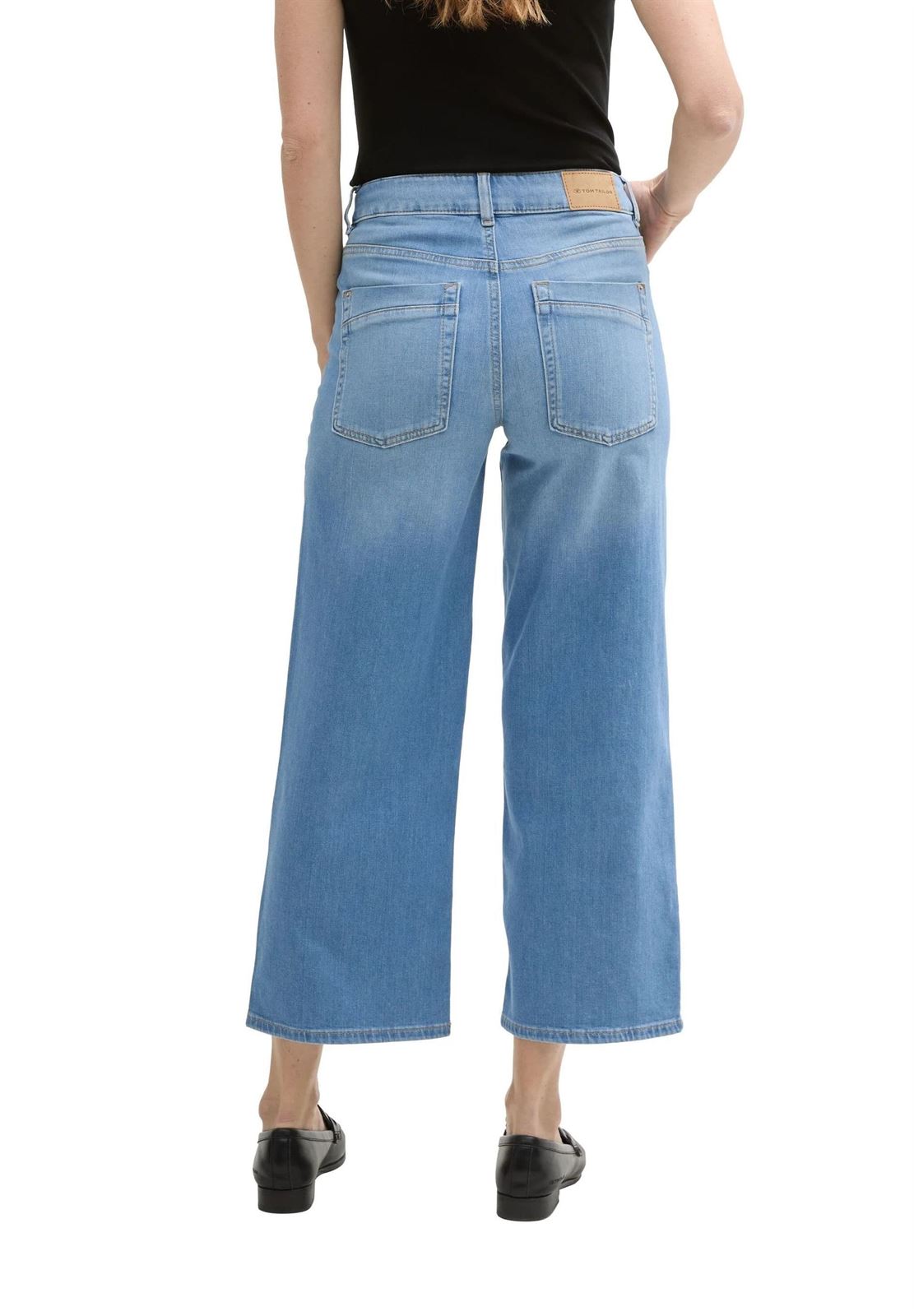 Pantalón Vaquero Tom Tailor Denim Culotte Clean Light Stone Blue Denim 1046584 10112 - Imagen 5