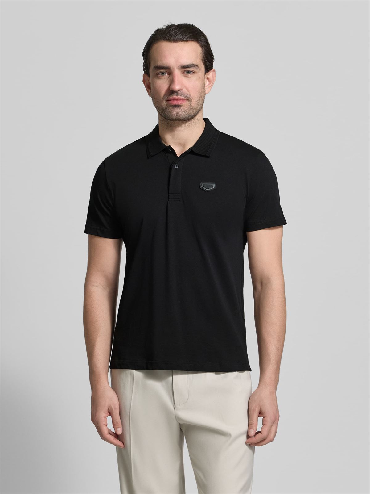 Polo Antony Morato Black MMKS02610 FA1000258 9000 - Imagen 4