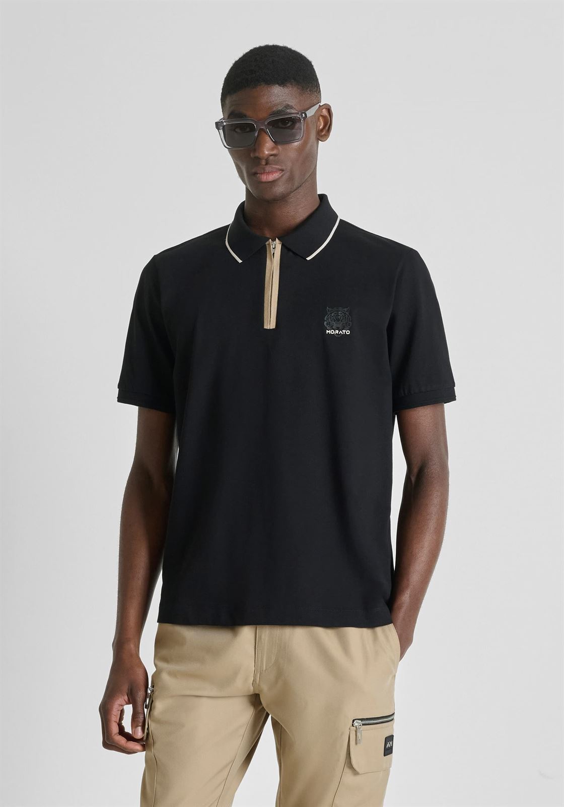 Polo Antony Morato Early Collection MMKS02601 FA100258 9000 - Imagen 2