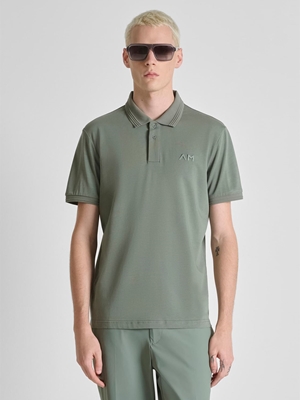 Polo Antony Morato Green MMKS02645 FA100258 4095 - Imagen 2