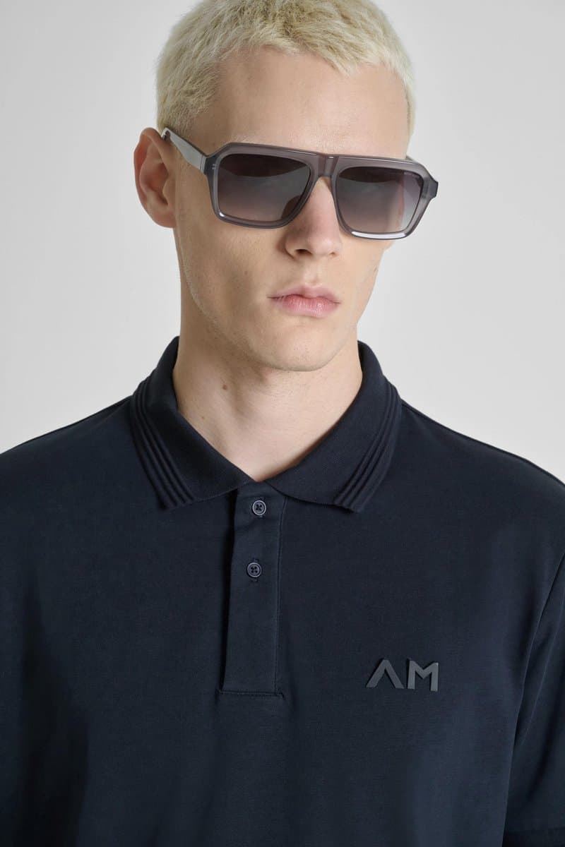 Polo Antony Morato Regular Fit Azul Marino MMKS02645 FA100258 7139 - Imagen 4