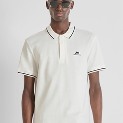 Polo Antony Morato Regular FIt Piquet Crema MMKS02551 FA100262 1011 - Imagen 1