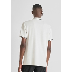 Polo Antony Morato Regular FIt Piquet Crema MMKS02551 FA100262 1011 - Imagen 2