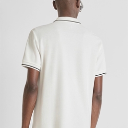 Polo Antony Morato Regular FIt Piquet Crema MMKS02551 FA100262 1011 - Imagen 2