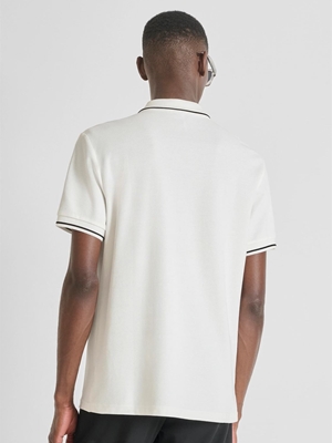 Polo Antony Morato Regular FIt Piquet Crema MMKS02551 FA100262 1011 - Imagen 2