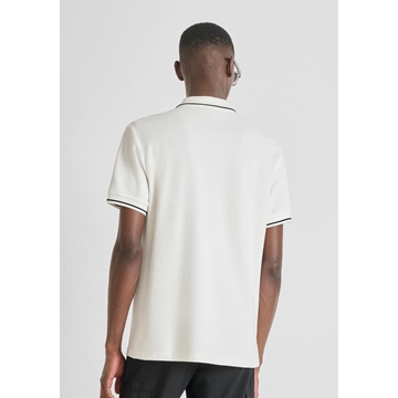 Polo Antony Morato Regular FIt Piquet Crema MMKS02551 FA100262 1011 - Imagen 2
