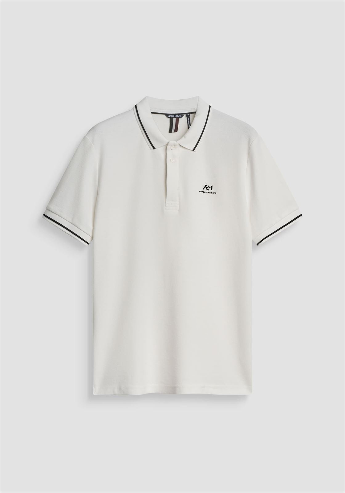 Polo Antony Morato Regular FIt Piquet Crema MMKS02551 FA100262 1011 - Imagen 4