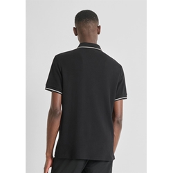 Polo Antony Morato Regular Fit Piquet Negro MMKS02551 FA100262 9000 - Imagen 2