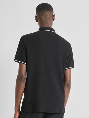 Polo Antony Morato Regular Fit Piquet Negro MMKS02551 FA100262 9000 - Imagen 2