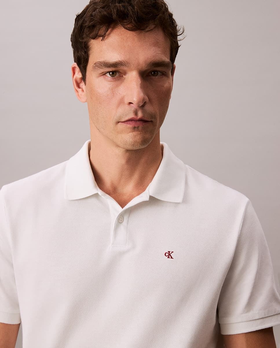 Polo CALVIN KLEIN JEANS LV040EM269 YAF SS Monogram Pique bright white - Imagen 3