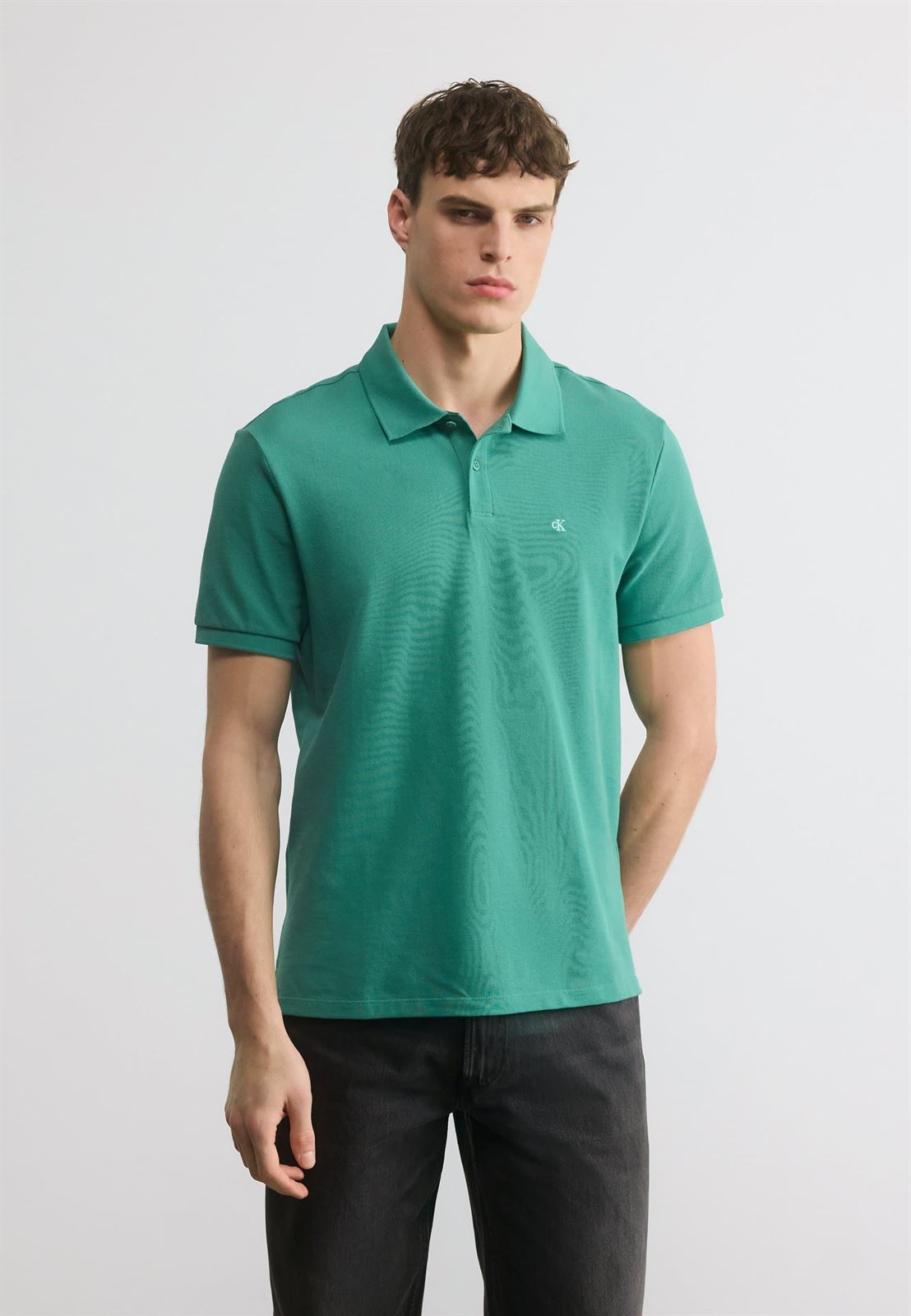 Polo Calvin Klein SS Monogram Pique LV030EM269 VFL - Imagen 1