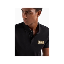 Polo Emporio Armani EA7 3DPF02 PJ5AZ 1200 negro - Imagen 2