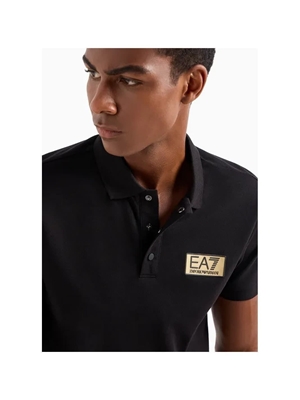 Polo Emporio Armani EA7 3DPF02 PJ5AZ 1200 negro - Imagen 2