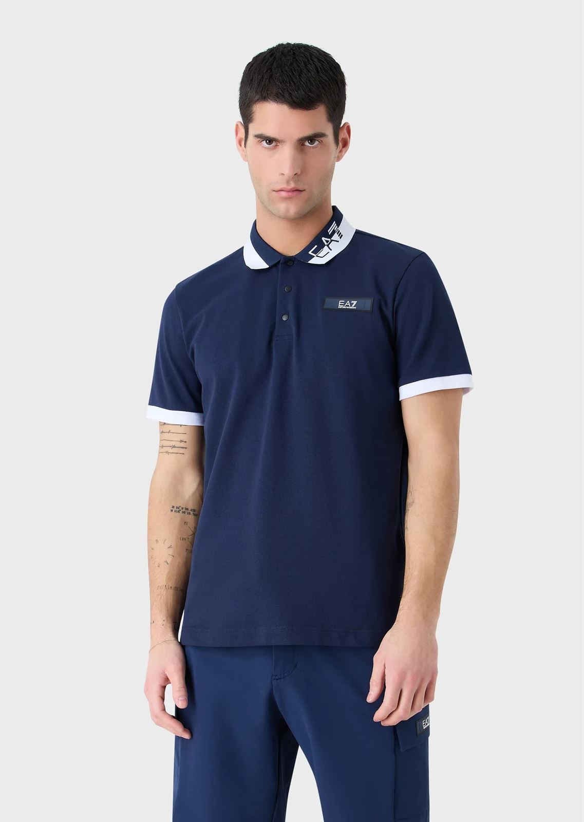 Polo Emporio Armani EA7 3RPF09 PJ04Z 1554 NAVY BLUE - Imagen 2