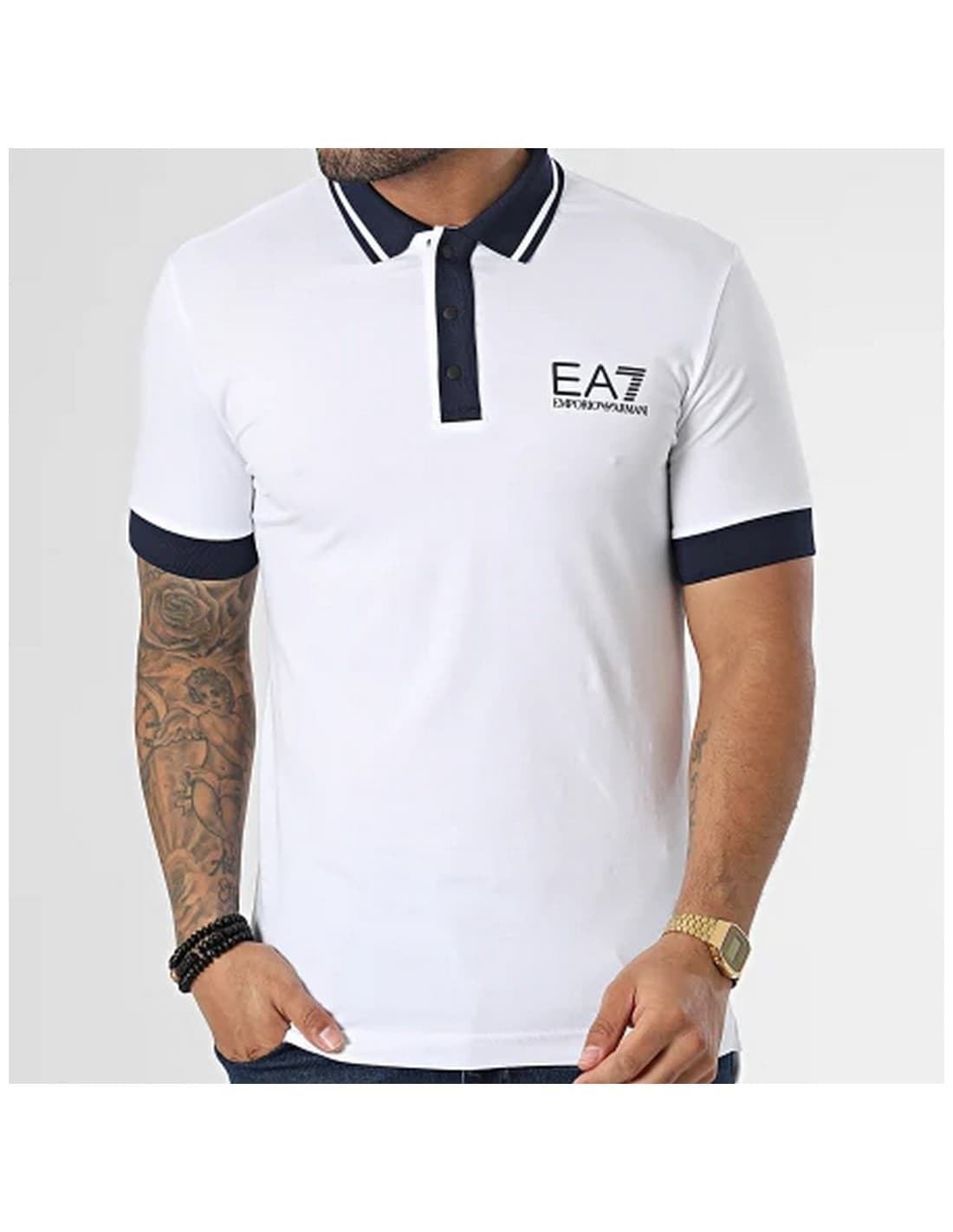 Polo Emporio Armani EA7 3RPF20 PJ03Z 1100 white - Imagen 2