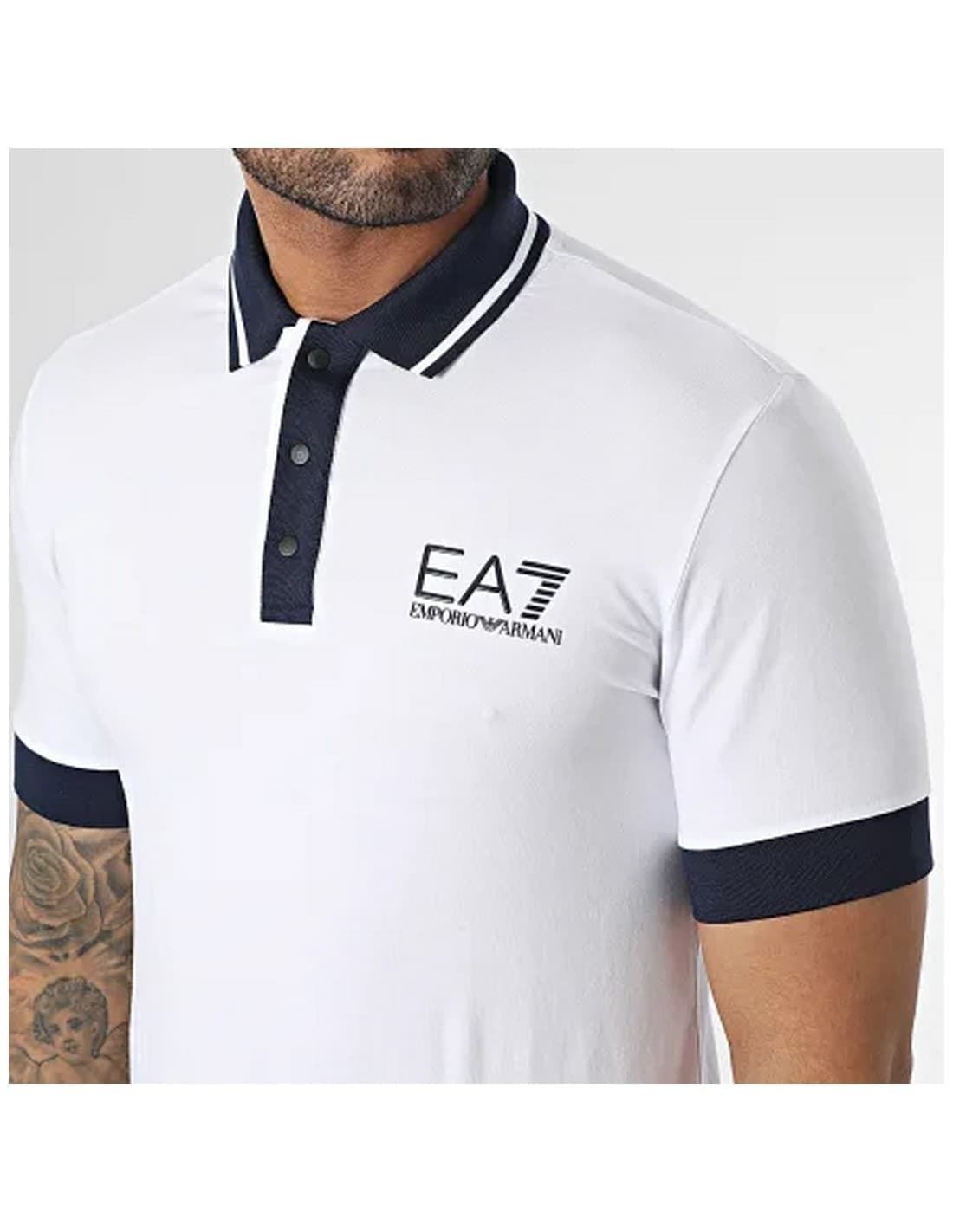 Polo Emporio Armani EA7 3RPF20 PJ03Z 1100 white - Imagen 3