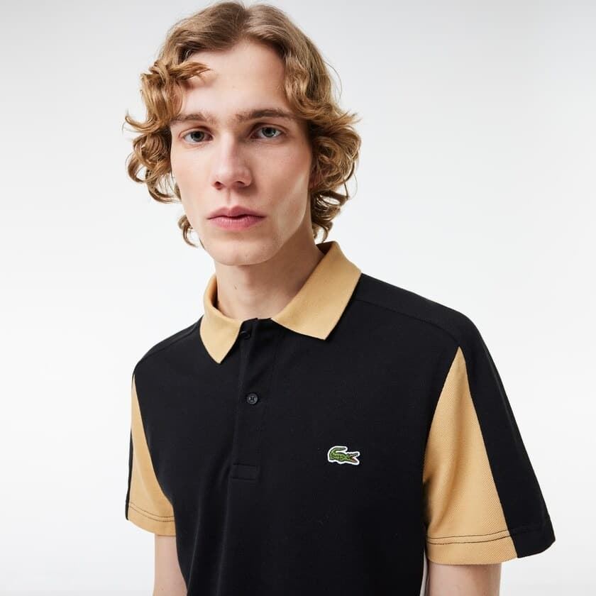 Polo Lacoste PH1302 00 IKH noir/croissant-farine - Imagen 3