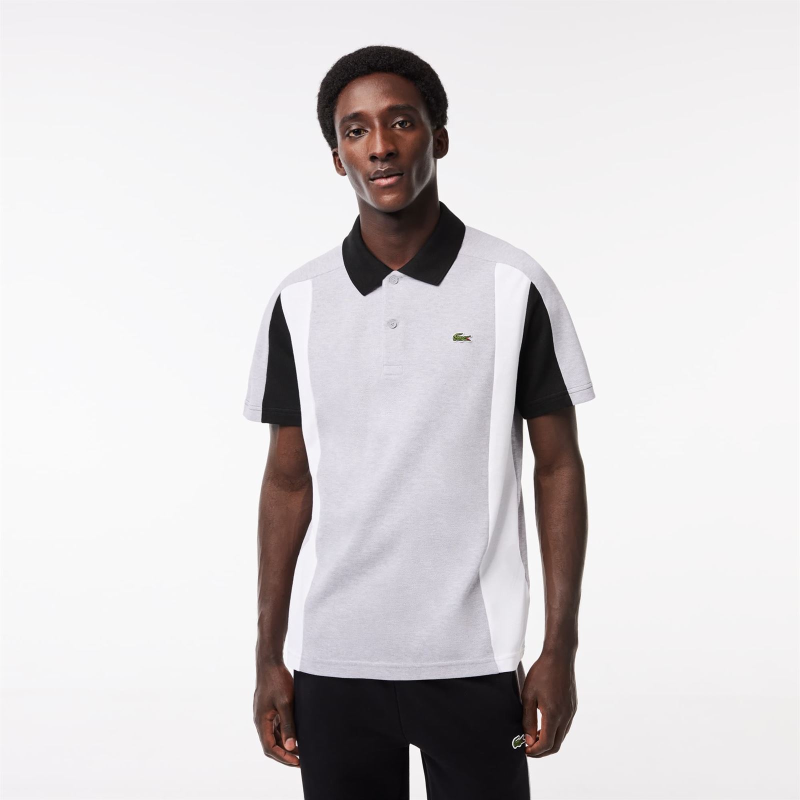 Polo Lacoste PH1302 00 SJ1 argent chine/ noir - Imagen 1