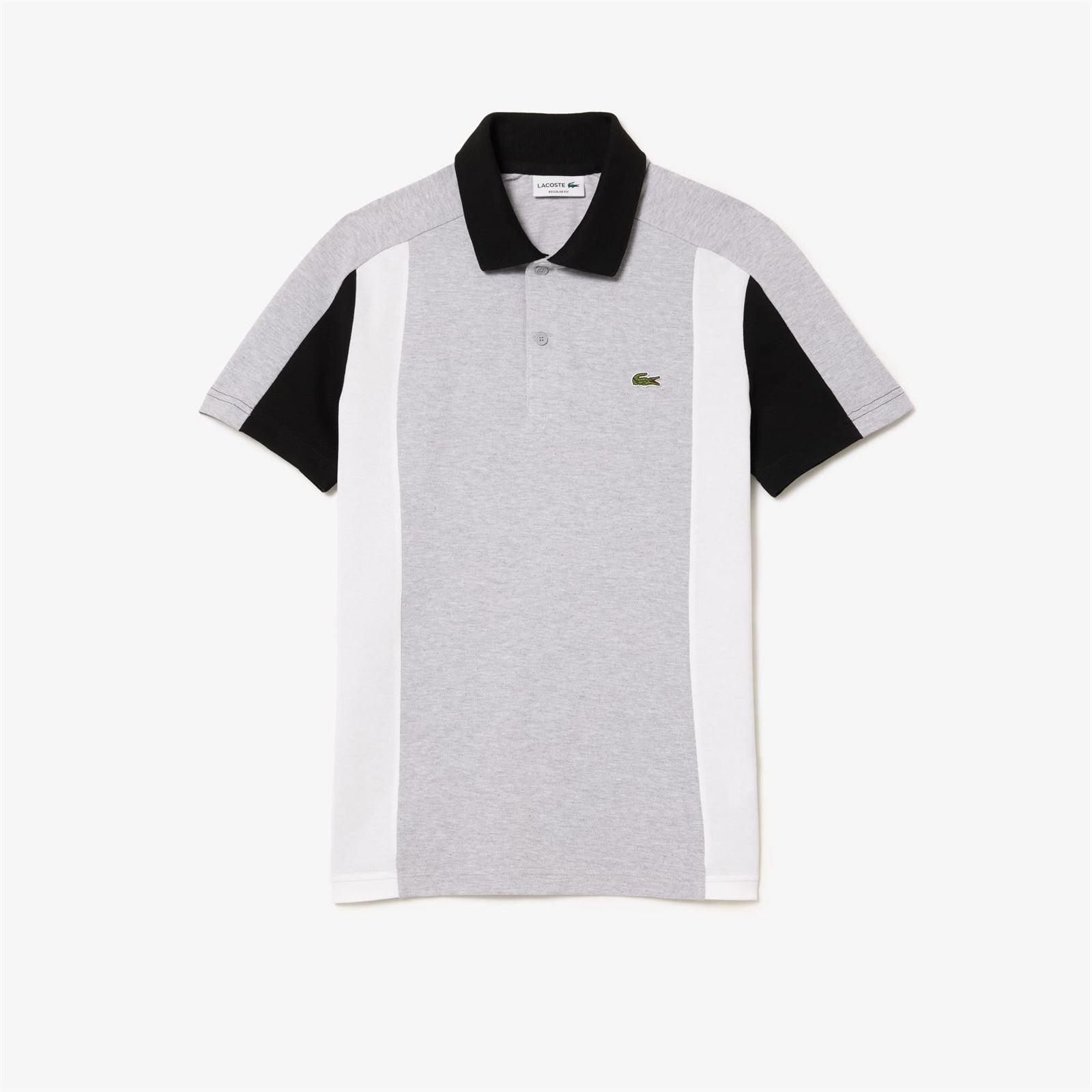 Polo Lacoste PH1302 00 SJ1 argent chine/ noir - Imagen 4