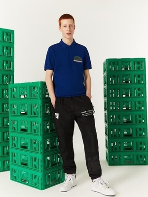 Polo Lacoste x Minecraft PH5026-00 BDM azul - Imagen 1