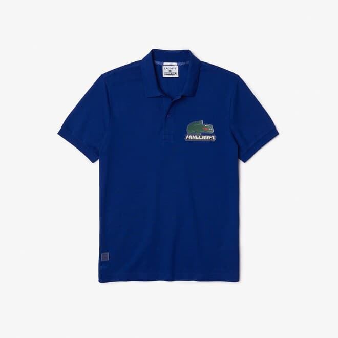 Polo Lacoste x Minecraft PH5026-00 BDM azul - Imagen 4