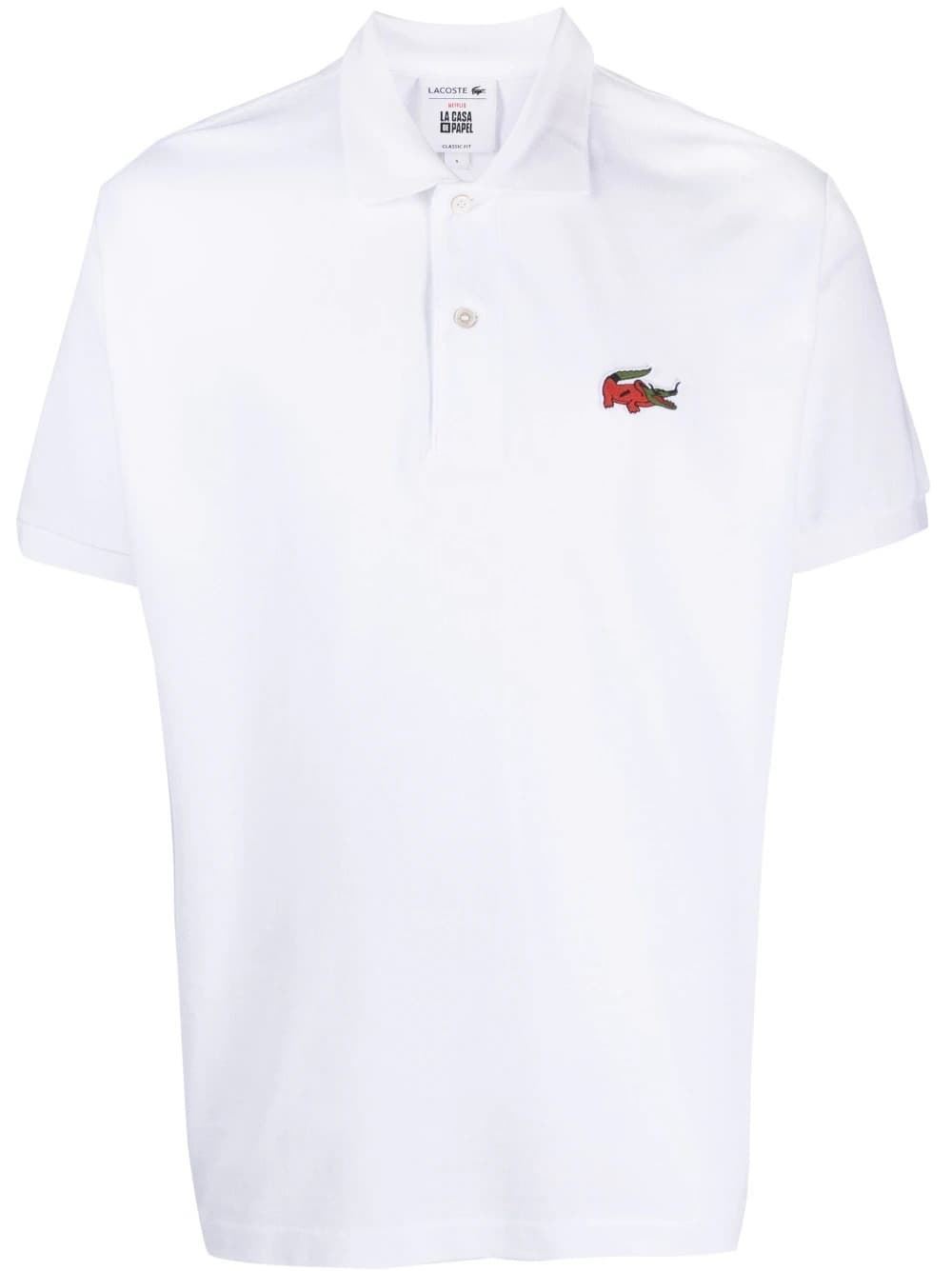 Polo Lacoste x Netflix PH7057 00 VIM blanc La casa de papel - Imagen 1