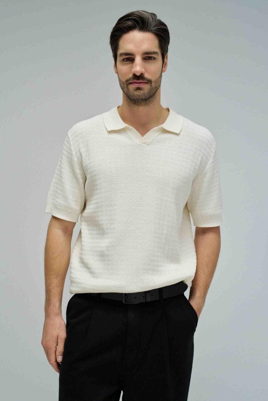 Polo punto SALSA 21011250 012 blanco - Imagen 1