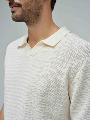 Polo punto SALSA 21011250 012 blanco - Imagen 2