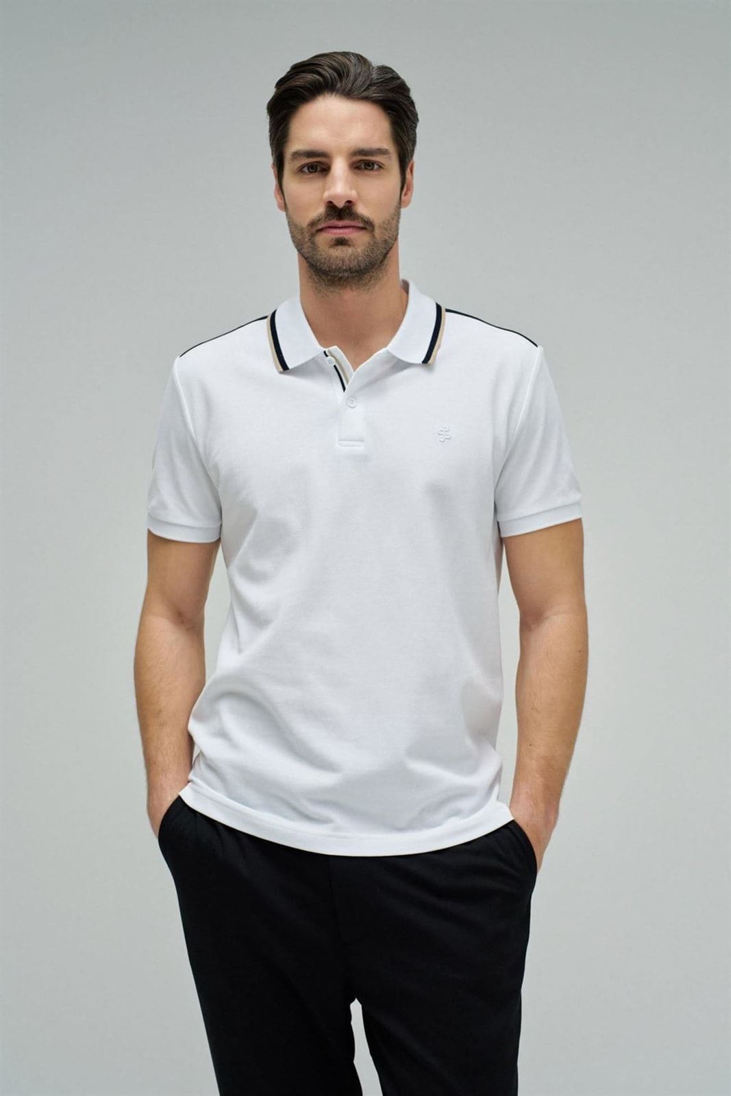 Polo SALSA 21011148 001 white - Imagen 1